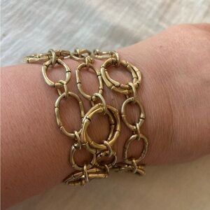 Multi Chains Statement Bracelet with‎ Magnetic Clasp